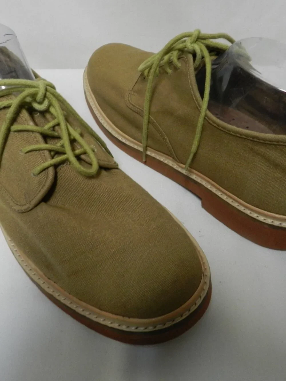 Fossil Canvas Oxford brown Shoes lace up Men Size Sz 10